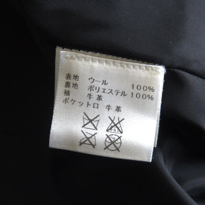 SKOOKUM Melton Leather Varsity Jacket Gray Size 40