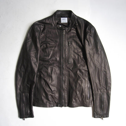 EMMETI Lamb Leather Single Rider Jacket Black Size 50