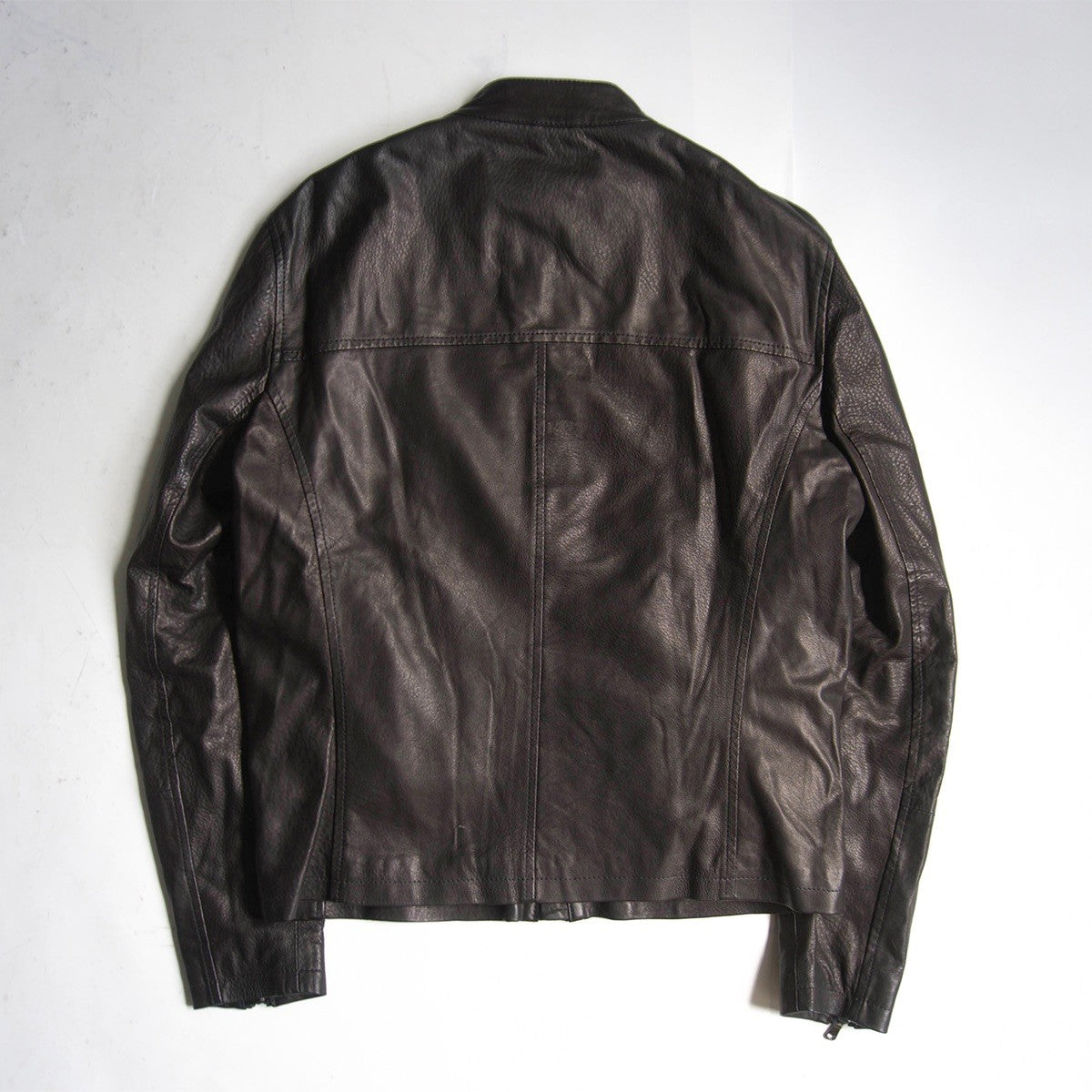 EMMETI Lamb Leather Single Rider Jacket Black Size 50