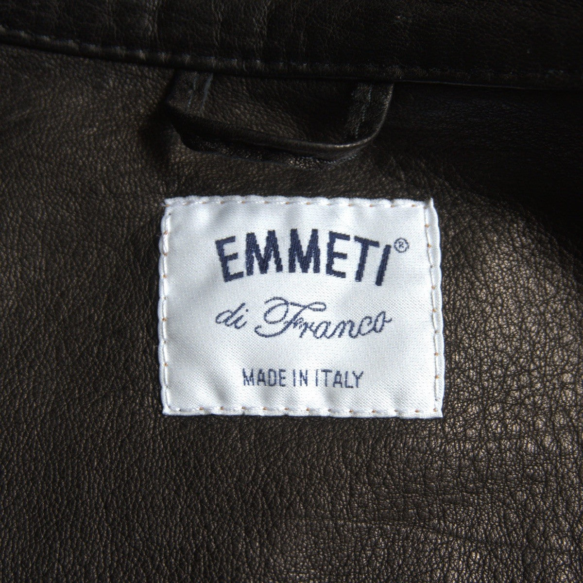 EMMETI Lamb Leather Single Rider Jacket Black Size 50