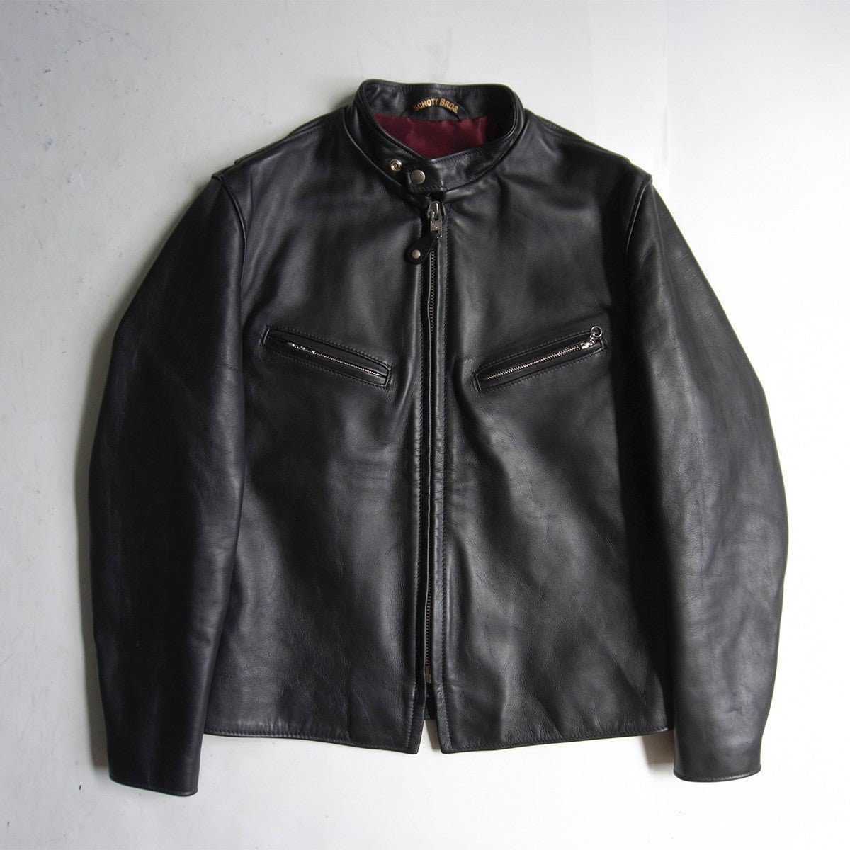 SCHOTT 641XX Single Rider Leather Jacket Black Size 42