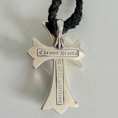 CHROME HEARTS Small CH Cross Leather Necklace Size ONE SIZE