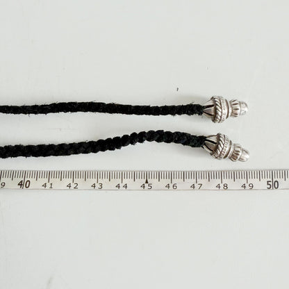 CHROME HEARTS Small CH Cross Leather Necklace Size ONE SIZE