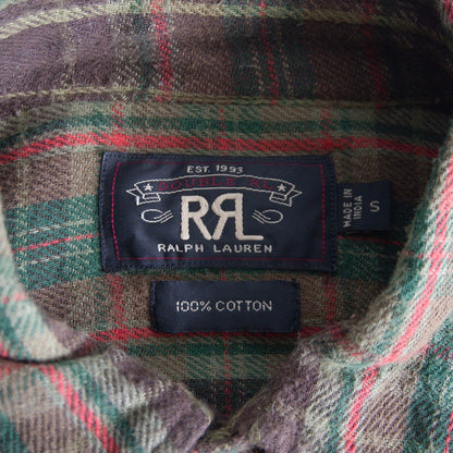 RRL Vintage Flannel Shirt Size S