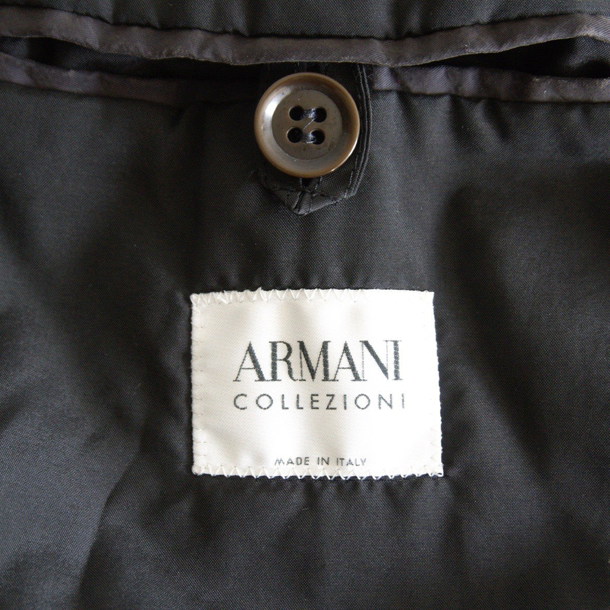 ARMANI COLLEZION Black Padded Balmacaan Coat Size 48