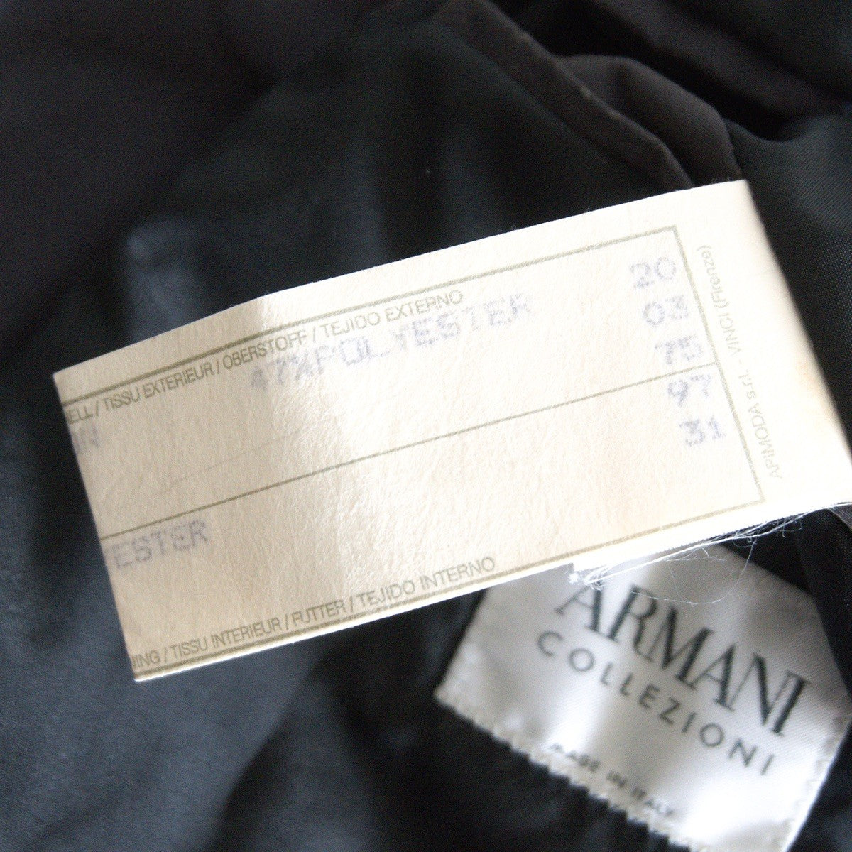 ARMANI COLLEZION Black Padded Balmacaan Coat Size 48