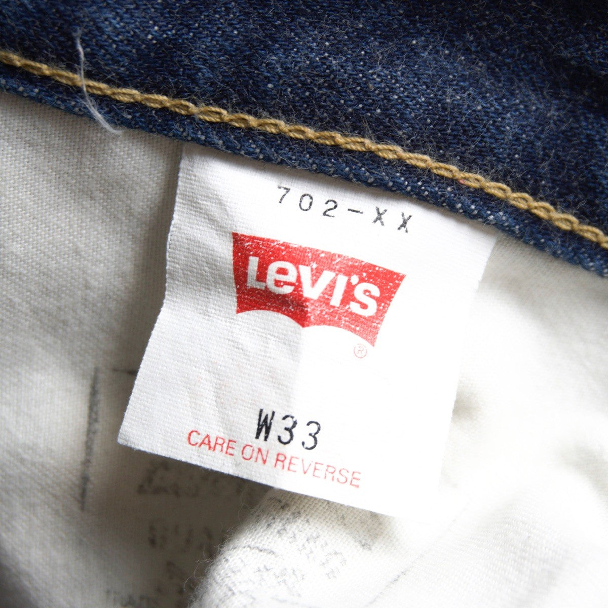 LEVI'S 702XX Big E Denim Jeans Made in Japan Size 33×36