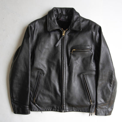 SCHOTT AT101 Collared Single Rider Leather Jacket Size 38