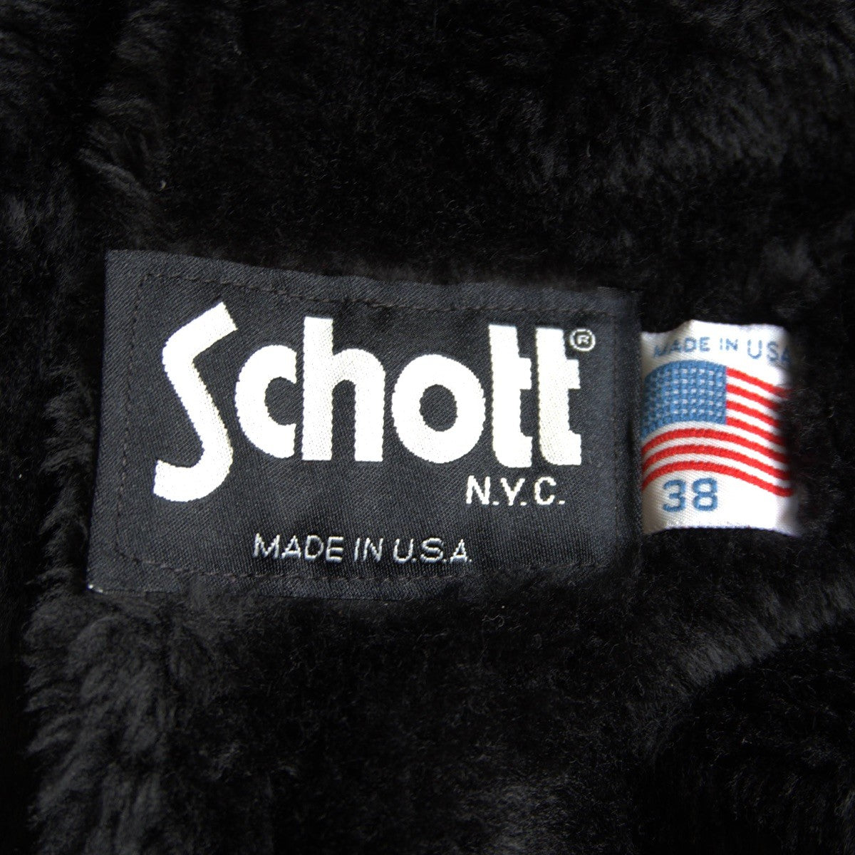 SCHOTT AT101 Collared Single Rider Leather Jacket Size 38