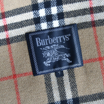 BURBERRYS Black Wool Cashmere Nova Check Hooded Coat Size 7