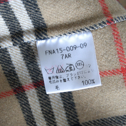 BURBERRYS Black Wool Cashmere Nova Check Hooded Coat Size 7