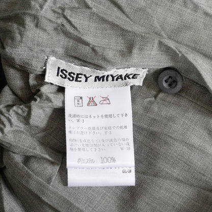 ISSEY MIYAKE Pleated Long Sleeve Shirt Gray Size M