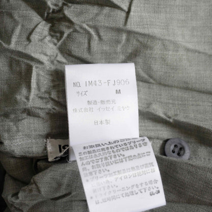 ISSEY MIYAKE Pleated Long Sleeve Shirt Gray Size M