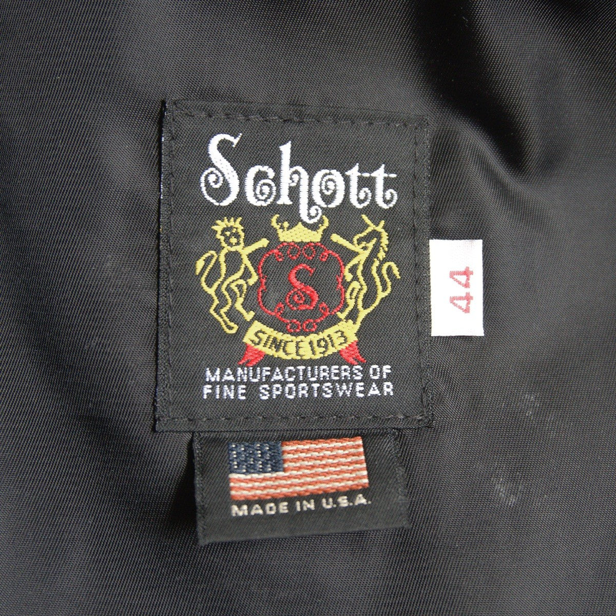 SCHOTT 541XX Grained Leather Single Jacket Black Size 44