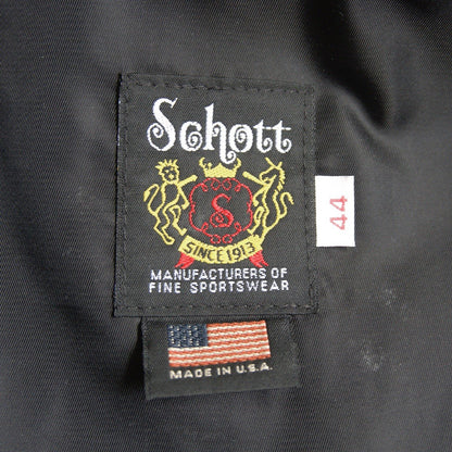 SCHOTT 541XX Grained Leather Single Jacket Black Size 44