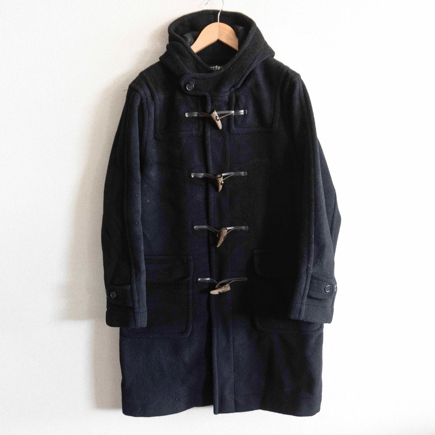Mallalieus Fabric INVERTERE Duffle Coat Black Size 38