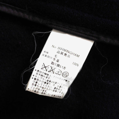 Mallalieus Fabric INVERTERE Duffle Coat Black Size 38