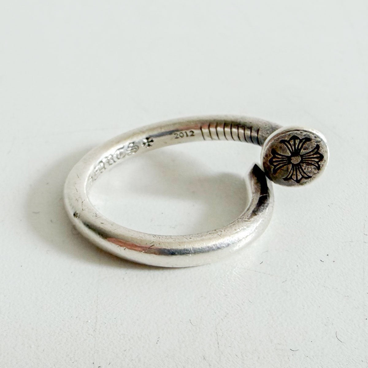 CHROME HEARTS NAIL FLAT RING Silver 925 Size ONE SIZE
