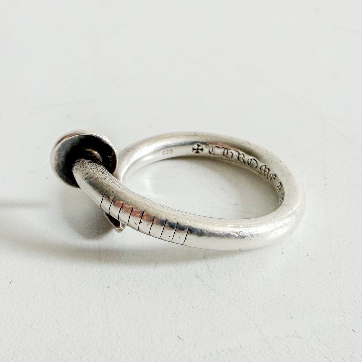 CHROME HEARTS NAIL FLAT RING Silver 925 Size ONE SIZE