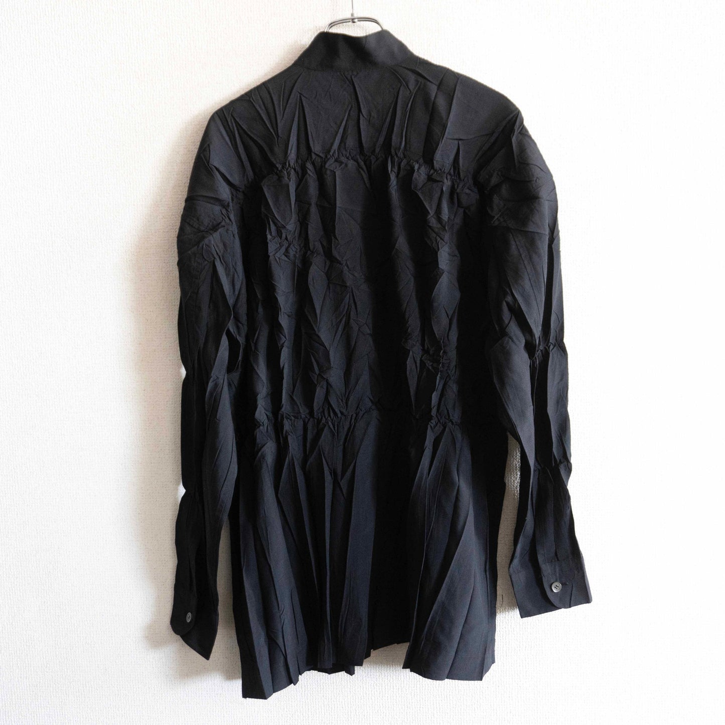 ISSEY MIYAKE Pleated Long Sleeve Shirt Black Size M