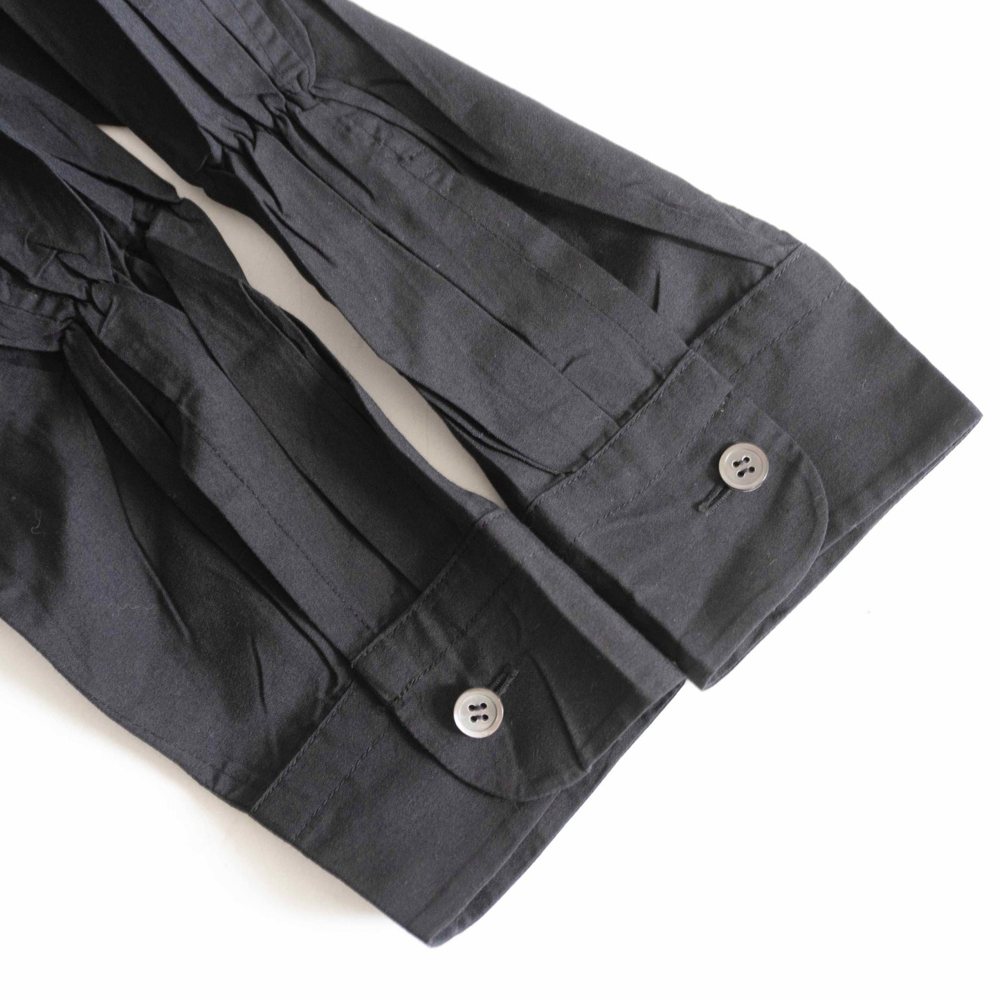 ISSEY MIYAKE Pleated Long Sleeve Shirt Black Size M