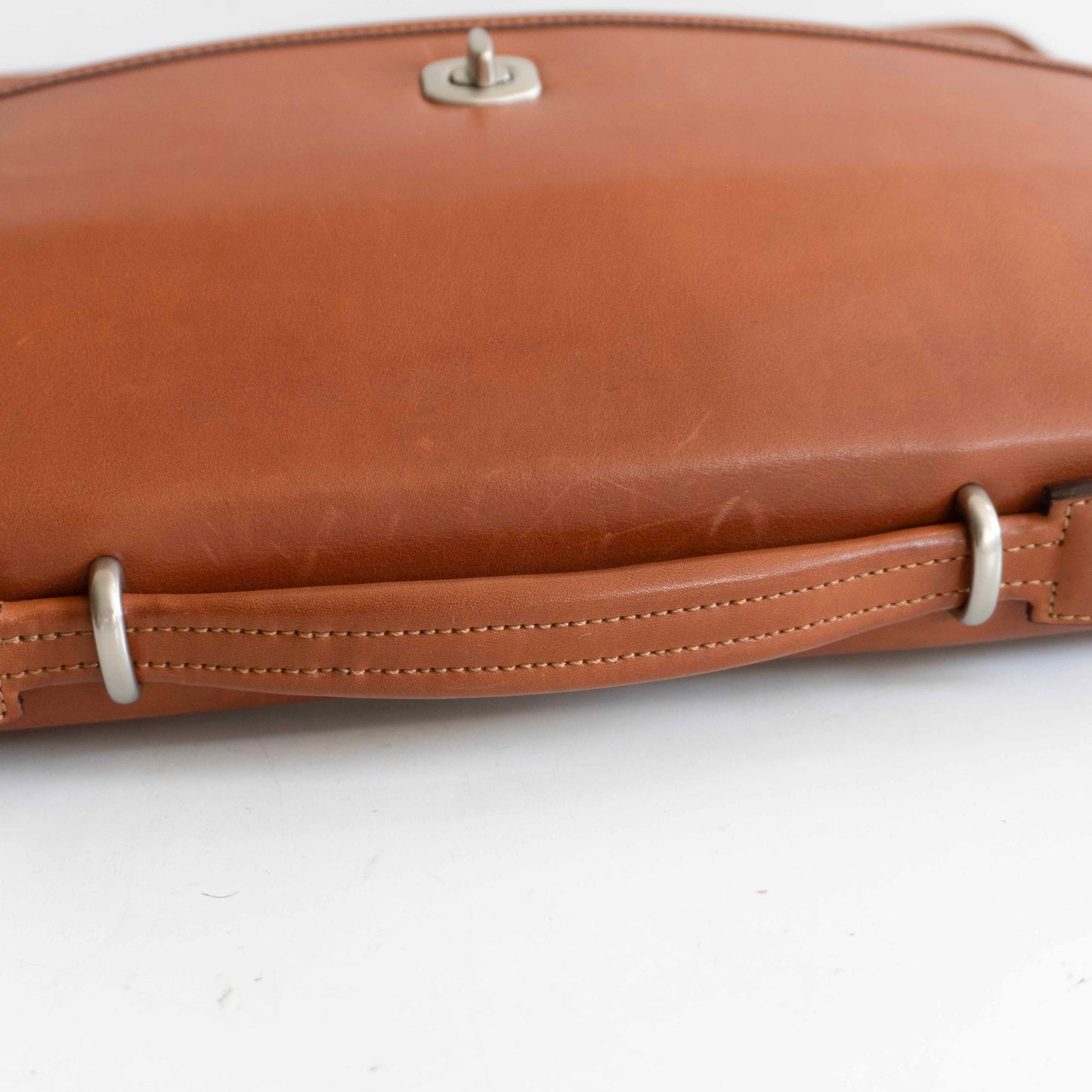 OLD COACH 5265 2-Way Leather Briefcase Brown Size ONE SIZE