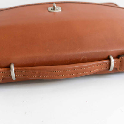 OLD COACH 5265 2-Way Leather Briefcase Brown Size ONE SIZE