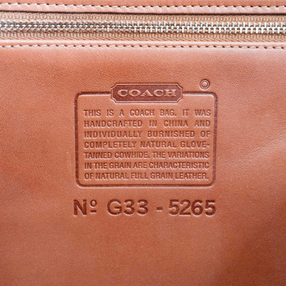 OLD COACH 5265 2-Way Leather Briefcase Brown Size ONE SIZE