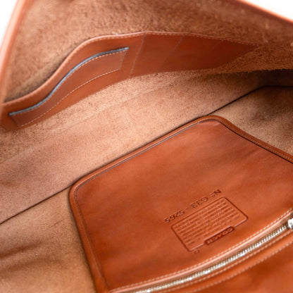OLD COACH 5265 2-Way Leather Briefcase Brown Size ONE SIZE