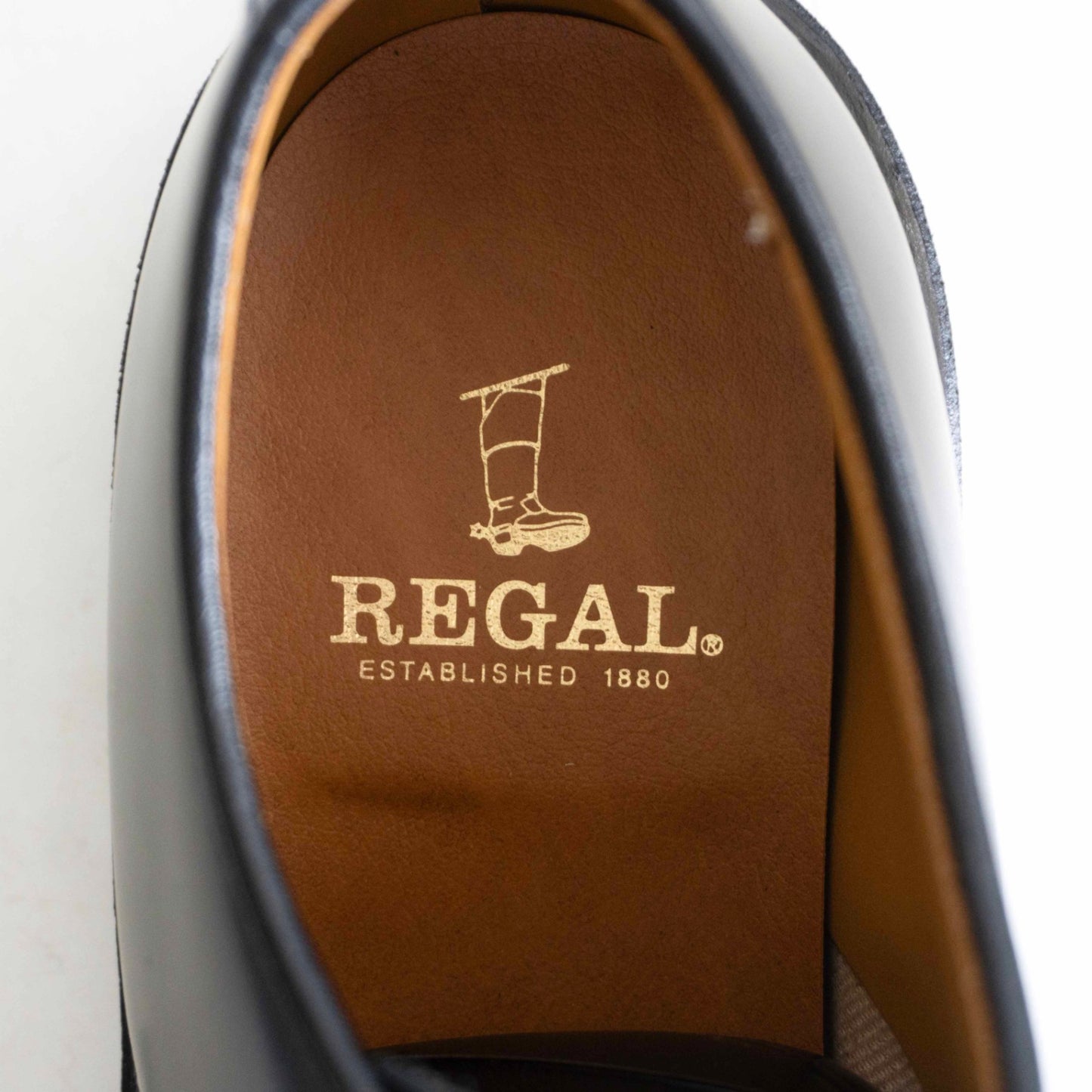 REGAL Plain Toe Leather Shoes Black Size 26cm