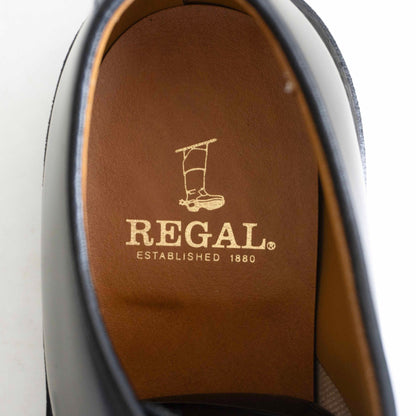 REGAL Plain Toe Leather Shoes Black Size 26cm