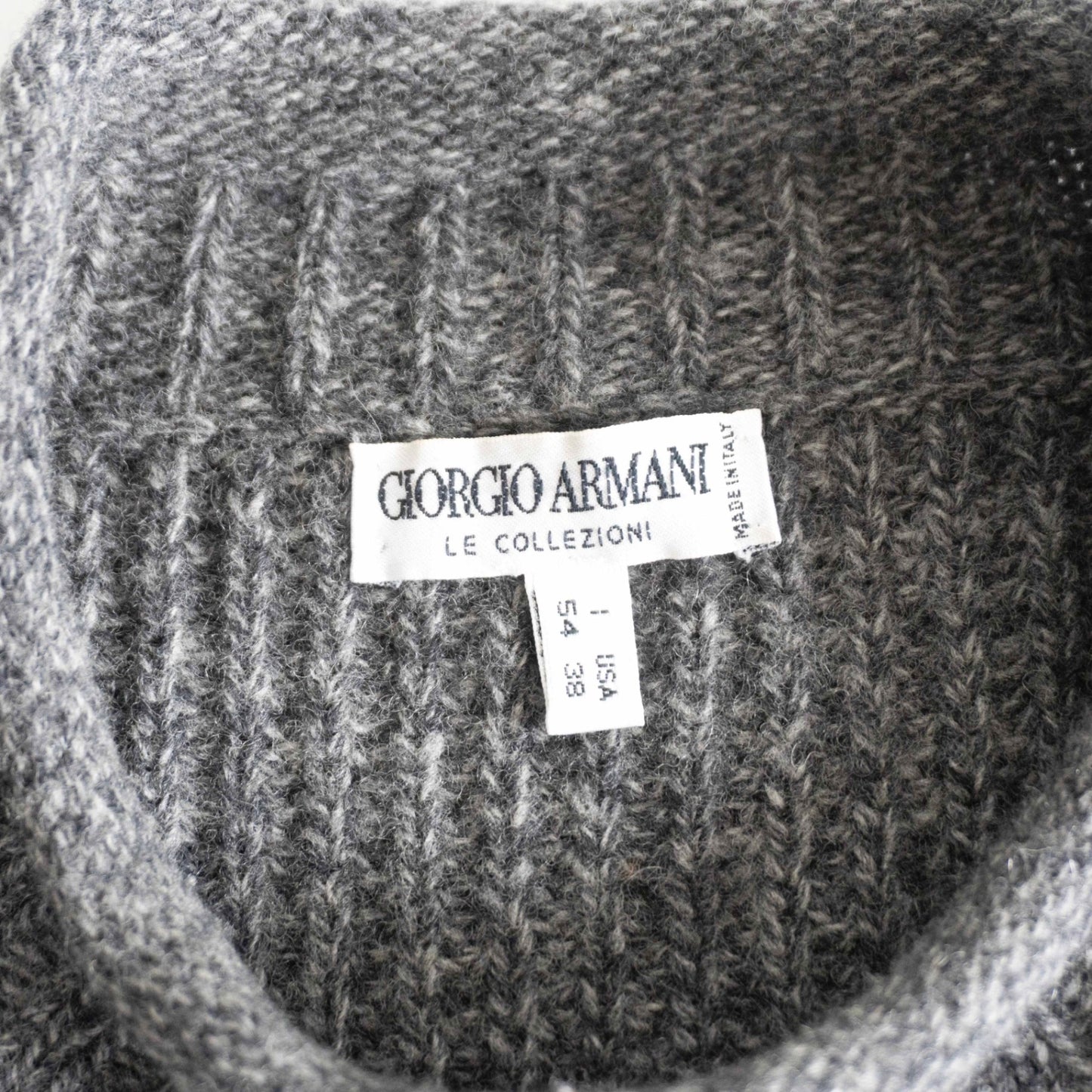 GIORGIO ARMANI Made in Italy Roll Neck Wool Knit Size ITA54
