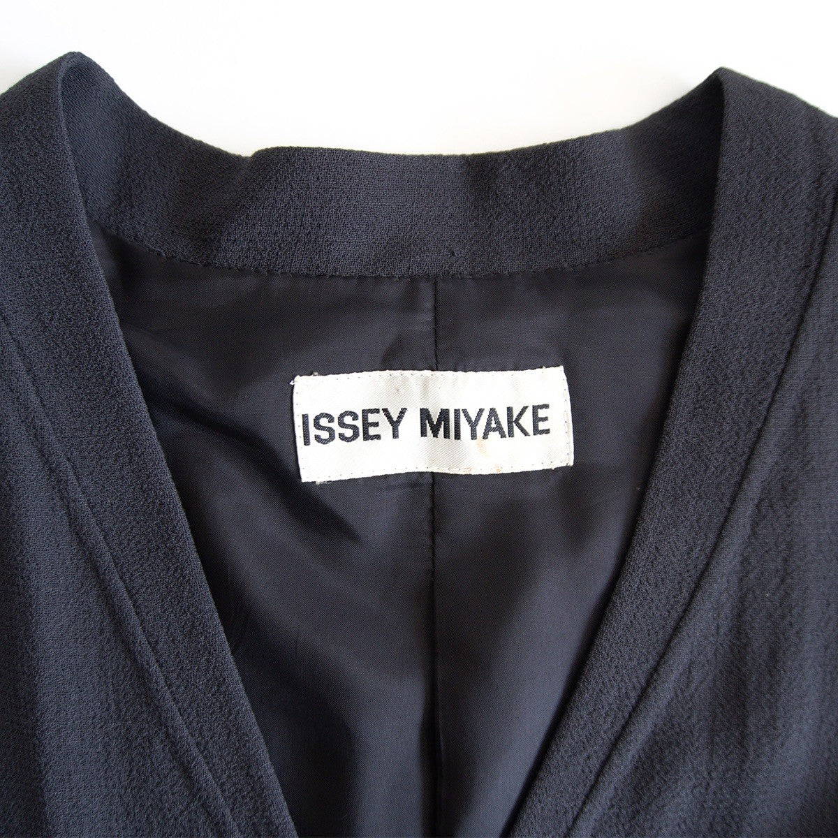 ISSEY MIYAKE Collarless Oversized Coat Black Size M