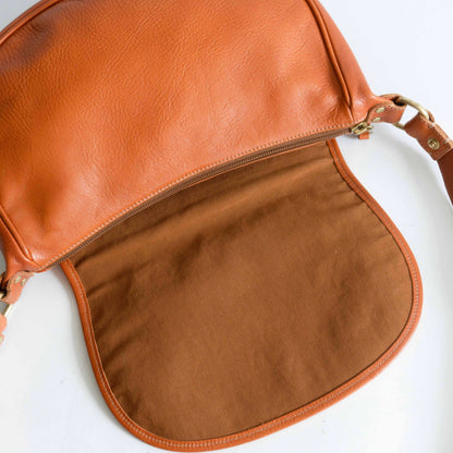 IL BISONTE Brown Leather Flap Shoulder Bag Size ONE SIZE