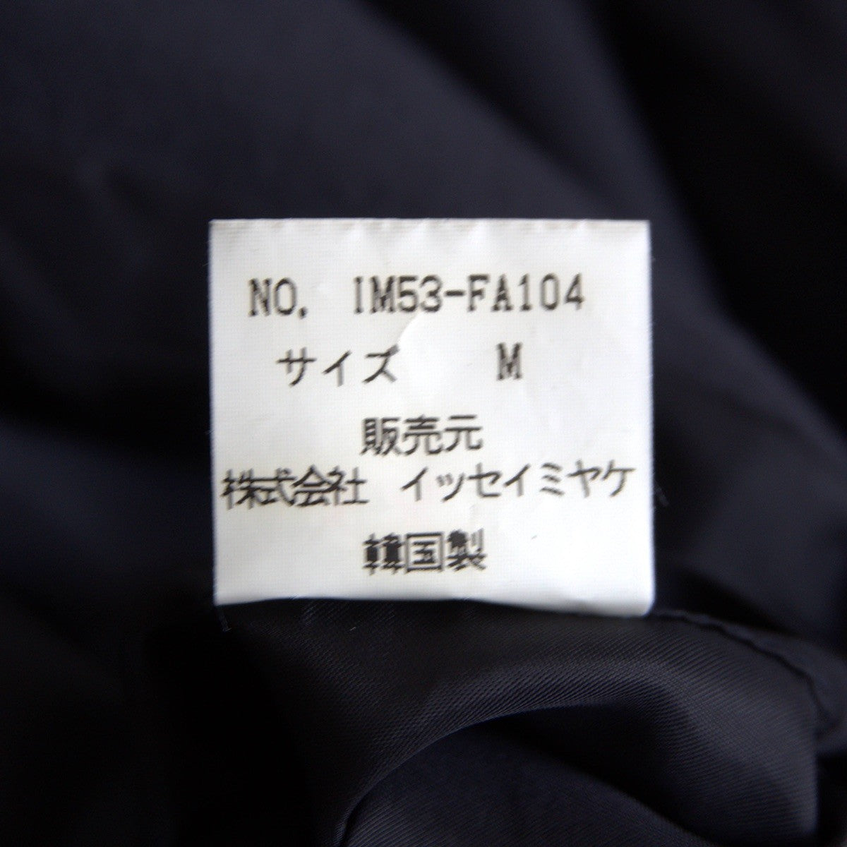 ISSEY MIYAKE Collarless Oversized Coat Black Size M