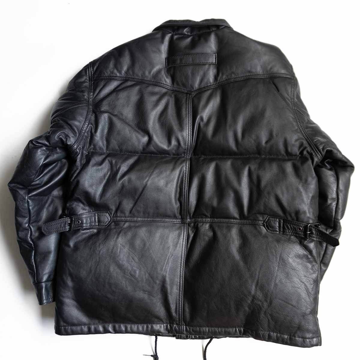 SCHOTT Leather Down Jacket Black Size L