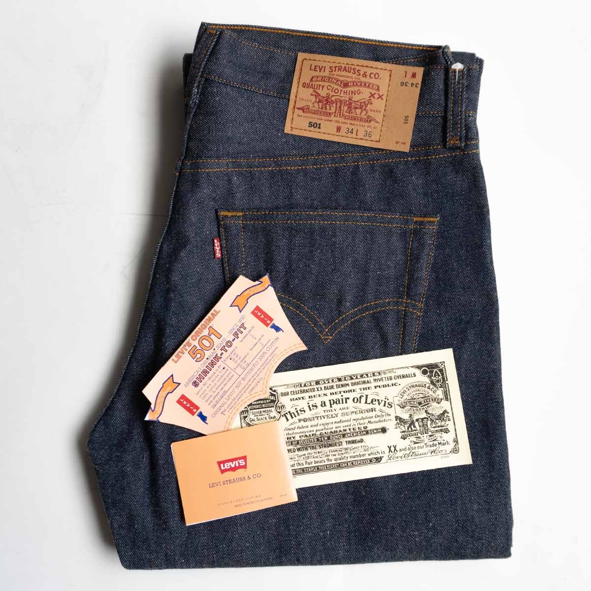 DEAD STOCK 90s LEVI'S 501 USA Made Denim Jeans Size 34×36