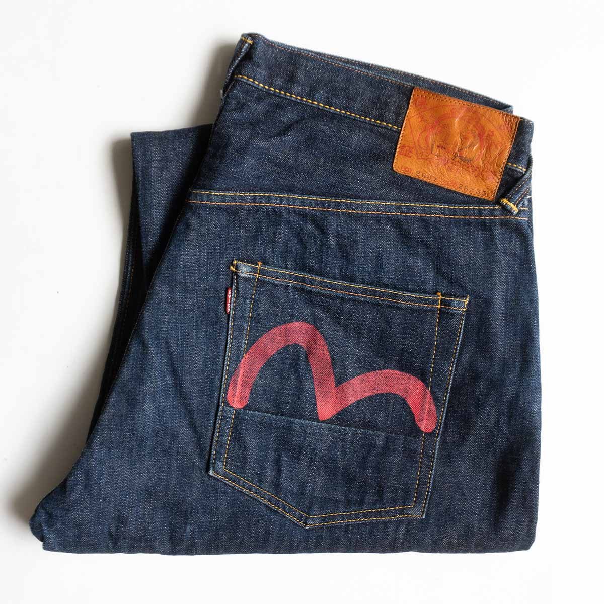 EVISU Dark Wash LOT.2001 Seagull Jeans Size 38×35
