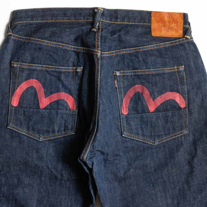 EVISU Dark Wash LOT.2001 Seagull Jeans Size 38×35