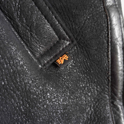 ALPHA INDUSTRIES. Hooded Shearling Jacket Black Size L