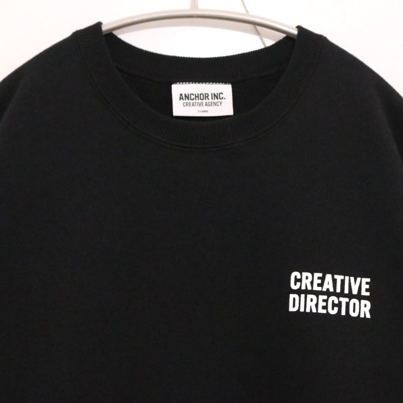 ANCHOR INC. 25SS Crewneck Back Sweatshirt Black Size XL
