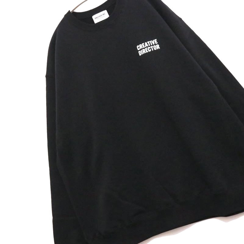 ANCHOR INC. 25SS Crewneck Back Sweatshirt Black Size XL