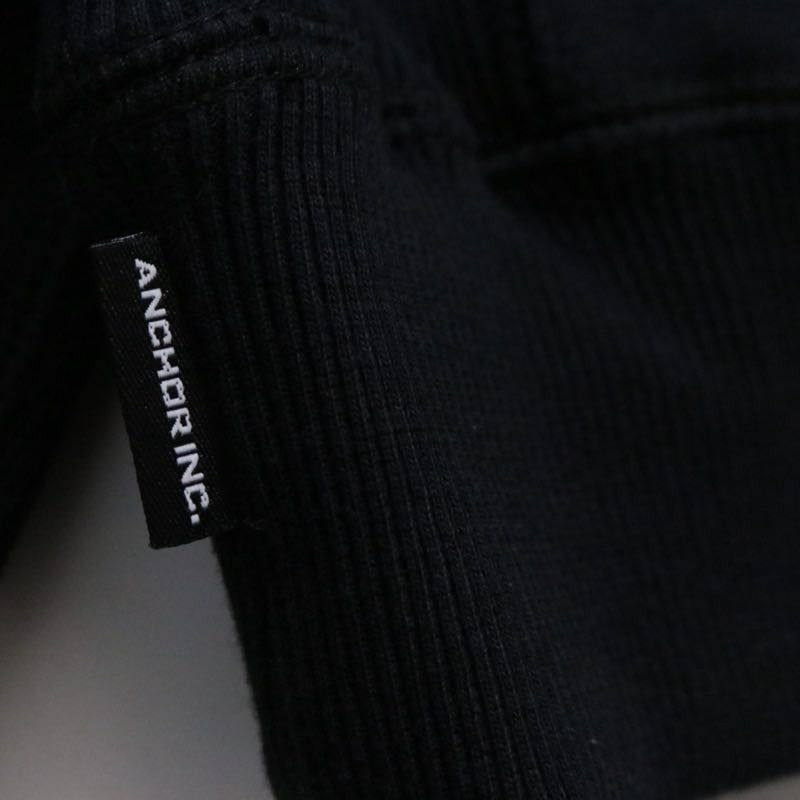 ANCHOR INC. 25SS Crewneck Back Sweatshirt Black Size XL