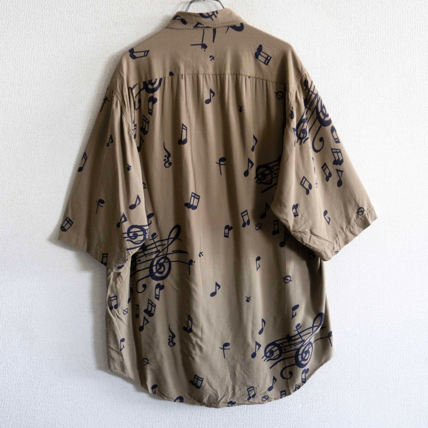 BONEVILLE 80s-90s Archive Music Note Rayon Shirt Size 5