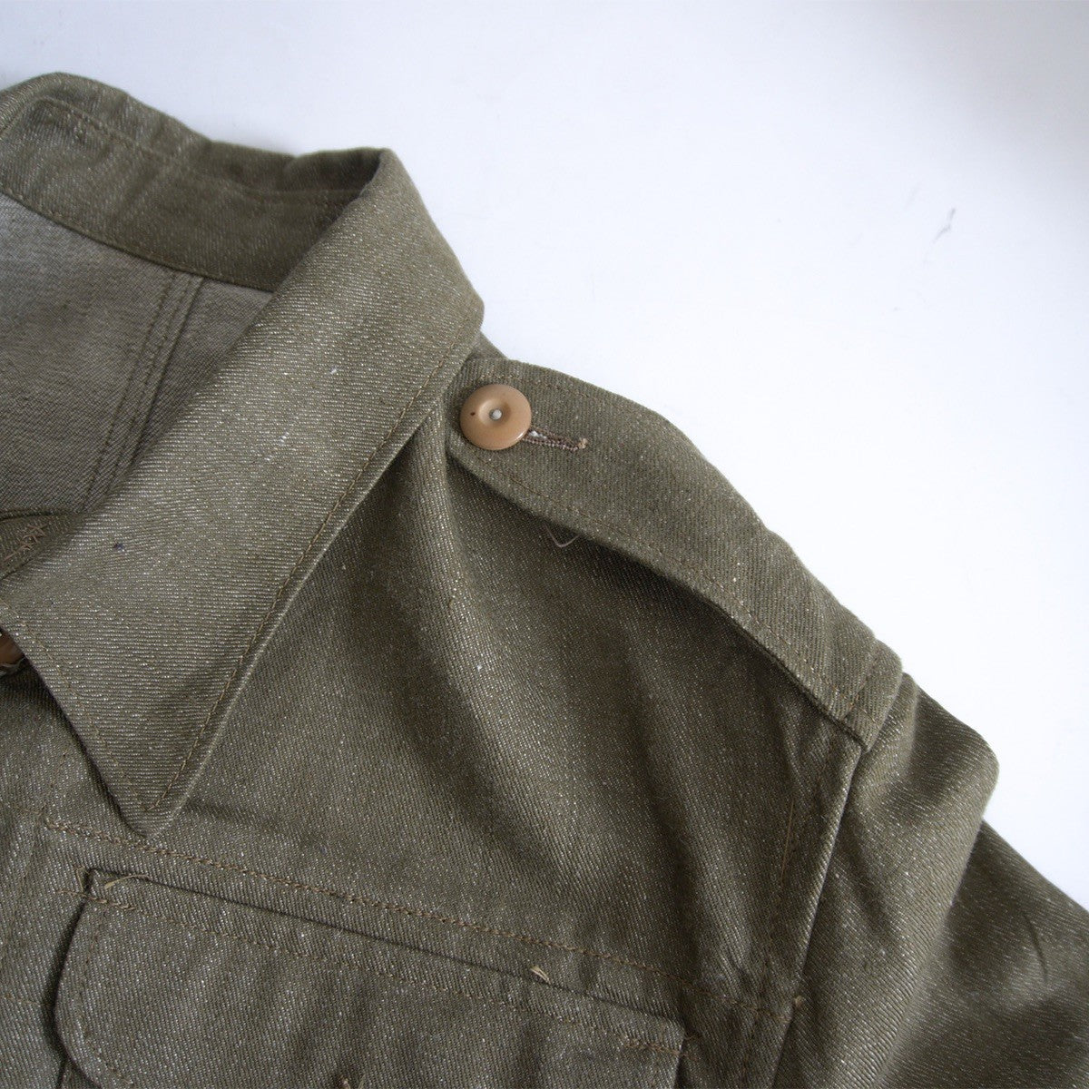 British Army 50s Green Denim Battle Dress Jacket Size 8
