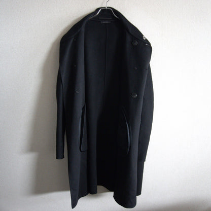 GIORGIO ARMANI Cashmere Shawl Collar Coat Black Size 60