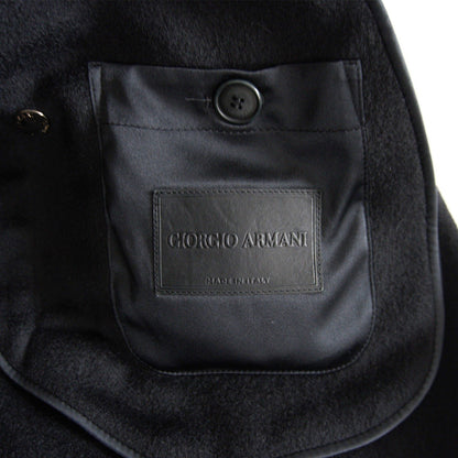 GIORGIO ARMANI Cashmere Shawl Collar Coat Black Size 60