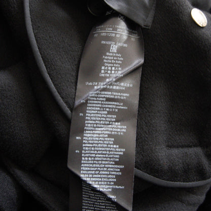 GIORGIO ARMANI Cashmere Shawl Collar Coat Black Size 60