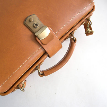 HERZ Camel Leather 2-Way Dalles Bag Size ONE SIZE