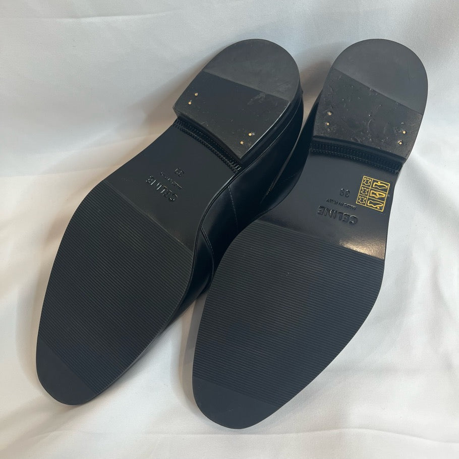 CELINE Triomphe Loafers Black Size 39